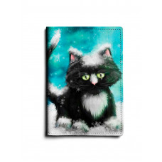 Обложка для паспорта, PAS1 «Snow cat»