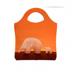 Сумка тоут BAG4 «Слоны оранжевые»