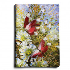 Обложка для автодокументов, AUT1 «Бабочки и цветы»