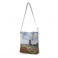 Сумка тоут BAG9 «Claude Monet Tulip Field and windmill»