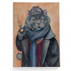 Обложка для паспорта, PAS2 «Шерлок кот»