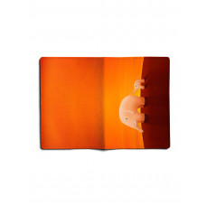 Обложка для паспорта, PAS1 «Слоны оранжевые»