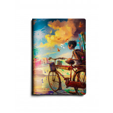 Обложка для паспорта, PAS1 «Мальчик и велосипед»