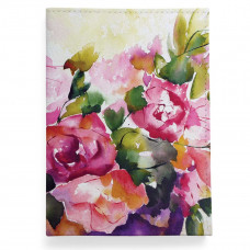 Обложка для паспорта, PAS2 «Watercolor flowers in vase»