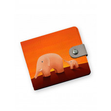 Кошелек мини PRS8 «Слоны оранжевые»