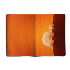 Обложка для автодокументов, AUT1 «Слоны оранжевые»
