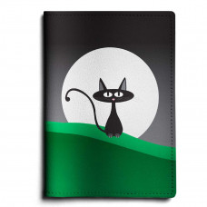 Обложка для автодокументов, AUT1 «Кот с луной»