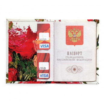 Обложка для паспорта, PAS2 «Букет роз»