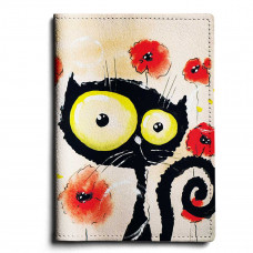 Обложка для паспорта, PAS1 «Flower cat»