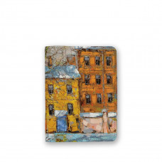 Обложка для паспорта, PAS4 «Дерево и желтый домик ранней весной»