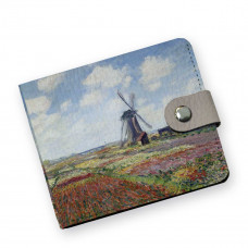 Кошелек мини PRS8 «Claude Monet Tulip Field and windmill»