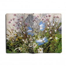 Обложка для паспорта, PAS1 «Бабочки над цветами и травами»