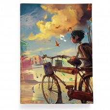 Обложка для паспорта, PAS2 «Мальчик и велосипед»