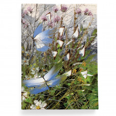 Обложка для паспорта, PAS2 «Бабочки над цветами и травами»