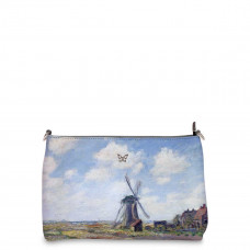 Сумка шолдер, BAG3 «Claude Monet Tulip Field and windmill»