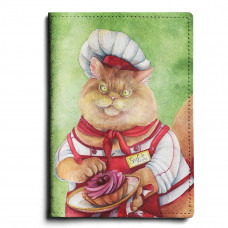 Обложка для паспорта, PAS1 «Кот-шеф-повар»