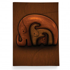Обложка для паспорта, PAS2 «Деревянные слоны»