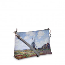 Сумка шолдер, BAG3 «Claude Monet Tulip Field and windmill»
