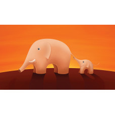 Слоны оранжевые