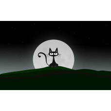 Кот с луной