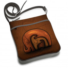 Сумка планшет «Деревянные слоны»